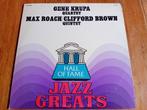 LP Gene Krupa Quartet + Max Roach / C. Brown "Jazz Greats", 1960 tot 1980, Gebruikt, Ophalen of Verzenden, 12 inch