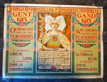 POSTER UNIVERSAL EXPO GENT 1913 René de CRAMER beschikbaar voor biedingen