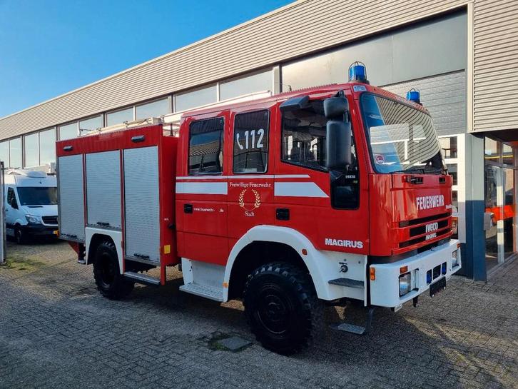 Iveco Magirus EUROFIRE/ 95E18 4x4 FIRETRUCK / EXPEDITIONTRUC, Autos, Camions, Entreprise, Achat, 4x4, ABS, Rétroviseurs électriques