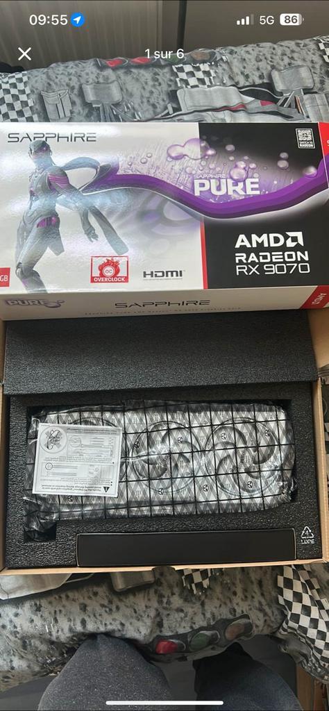 Rx 9070 Sapphire Pure OC Jamais utilisé et avec garantie, Computers en Software, Videokaarten, Nieuw, Ophalen of Verzenden