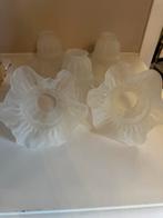 5 glazen lampenkappen, Huis en Inrichting, Lampen | Lampenkappen, Ophalen, Zo goed als nieuw