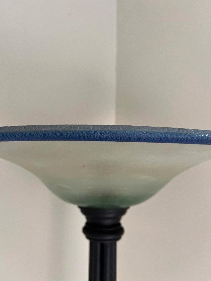 Vintage design lamp staanlamp vloerlamp Art Deco, Huis en Inrichting, Lampen | Vloerlampen, Gebruikt, 150 tot 200 cm, Glas, Metaal