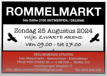 5de Editie Rommelmarkt Zwarte Arend Antwerpen/Deurne 