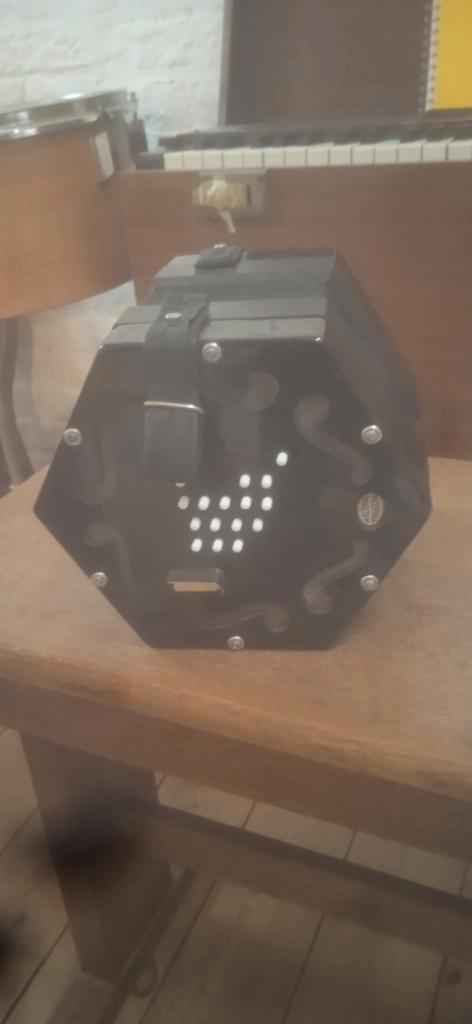 Engelse concertina bariton, Muziek en Instrumenten, Accordeons, Zo goed als nieuw, Knopaccordeon, Overige formaten, Overige merken