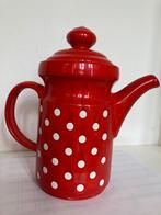 Vintage koffiekan Waechtersbach rood/witte noppen, Ophalen