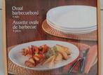 Vier witte ovalen bbq-borden. Nieuw., Huis en Inrichting, Keuken | Servies, Ophalen, Nieuw, Porselein, Bord(en)