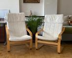 twee fauteuils, Gebruikt, 75 tot 100 cm, Hout, 50 tot 75 cm
