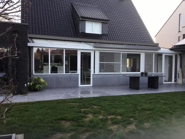 Veranda in witte aluminium met dubbel glas te koop, Bricolage & Construction, Vitres, Châssis & Fenêtres, Comme neuf, Autres types