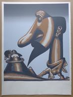 WALTER GOOSSENS / AFSPRAAK MET ... / KLEURZEEFDRUK / 76x55cm, Antiek en Kunst, Kunst | Litho's en Zeefdrukken, Ophalen of Verzenden