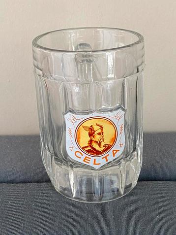 oude bierpot emaille logo CELTA brouwerij MEIRESONNE Gent, Enlèvement ou Envoi, Comme neuf, Chope(s)
