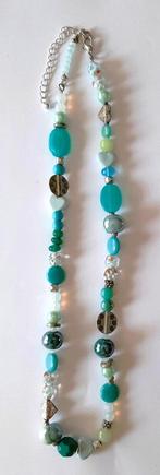 Te koop: Nieuw, uniek!! Mooi turquoise ketting., Handtassen en Accessoires, Kettingen, Ophalen, Overige materialen, Met strass