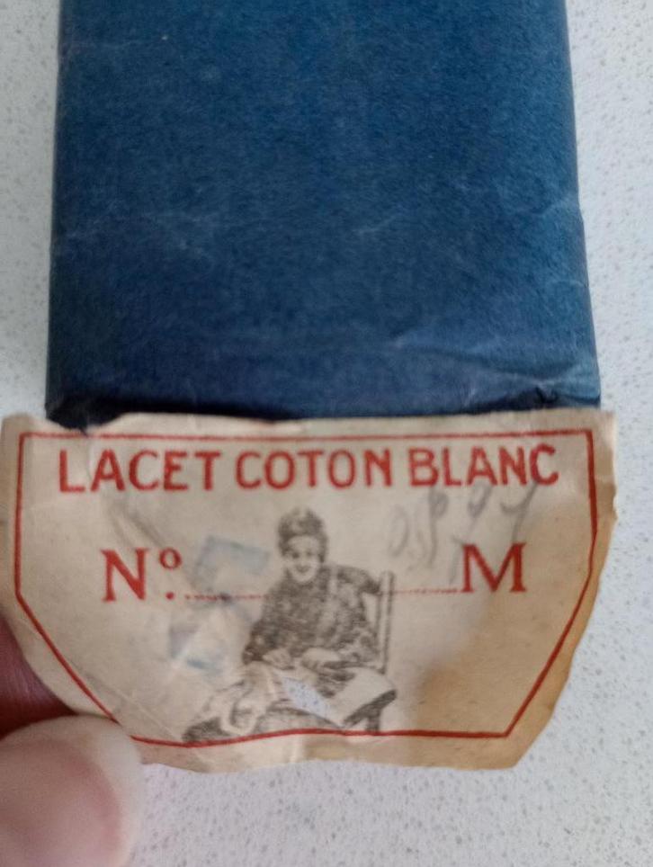 Lacet coton blanc, Antiquités & Art, Tapis & Textile, Enlèvement ou Envoi