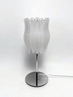 tafellamp Massive glazen lamellen lamp, Huis en Inrichting, Lampen | Tafellampen, Gebruikt, 50 tot 75 cm, Ophalen of Verzenden