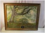 Mooi Oud Geschilderd Werk 'Boom in de Herfst' - Vandevelde, Antiek en Kunst, Ophalen of Verzenden