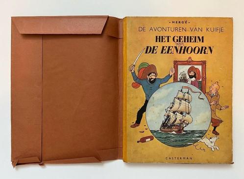Kuifje - Het geheim van de Eenhoorn 1e druk 1946 - Hergé, Boeken, Stripverhalen, Gelezen, Eén stripboek, Ophalen of Verzenden