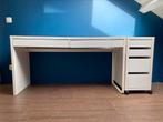 Bureau IKEA Micke avec caisson à tiroirs sur roulettes, Comme neuf, Bureau