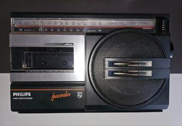 Philips Freecorder D7052 radiocassette — Vintage jaren 80 beschikbaar voor biedingen