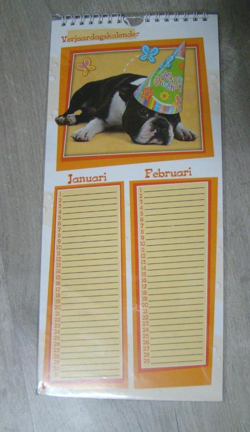 Verjaardagskalender hond puppy  - nieuw ( 33x15cm ), Divers, Calendriers, Neuf, Calendrier mensuel, Enlèvement