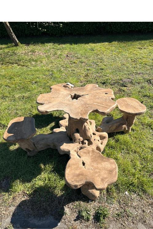 Picknicktafel met stoelen, Tuin en Terras, Picknicktafels, Nieuw, Hout, Ophalen