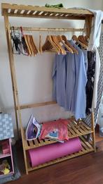 portant a vetements en bambu 90x154x28 cm, Kleding | Dames, Ophalen, Zo goed als nieuw