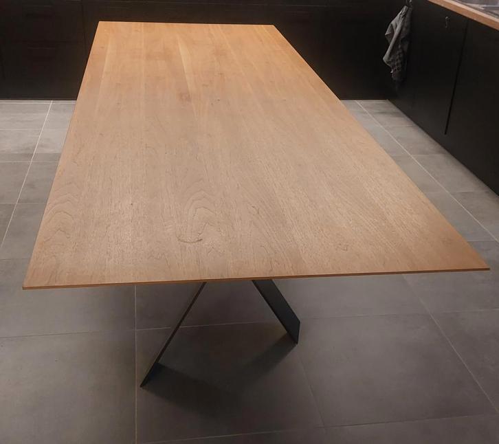 Table 3m - bois clair, Maison & Meubles, Tables | Tables à manger, Comme neuf, 100 à 150 cm, 200 cm ou plus, Cinq personnes ou plus