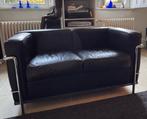 Canapé Le Corbusier 2 places en cuir noir ( Cassina), Enlèvement, Comme neuf, Deux personnes