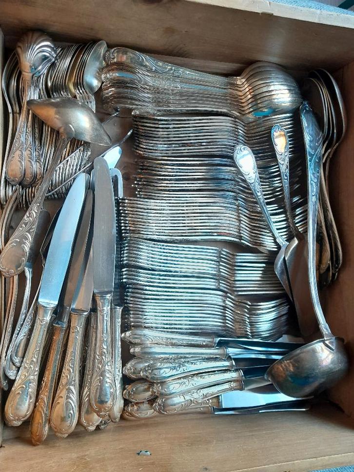 Couverts en métal argenté, Antiquités & Art, Antiquités | Couverts, Enlèvement