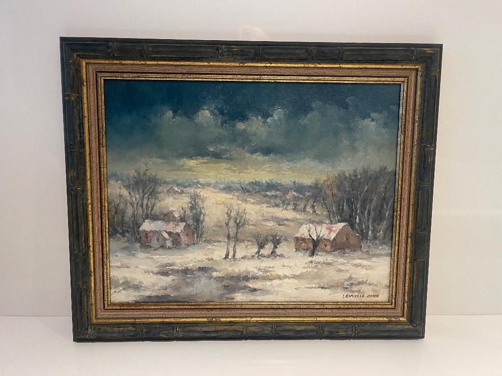 Olieverfschilderij op linnen doek van Omer Lewille, Enlèvement