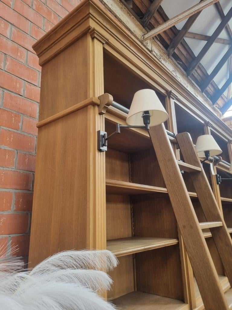 Bibliothèque/meuble de bibliothèque en chêne LIVRAISON GRATU, Avec tablette(s), 25 à 50 cm, 200 cm ou plus, Comme neuf