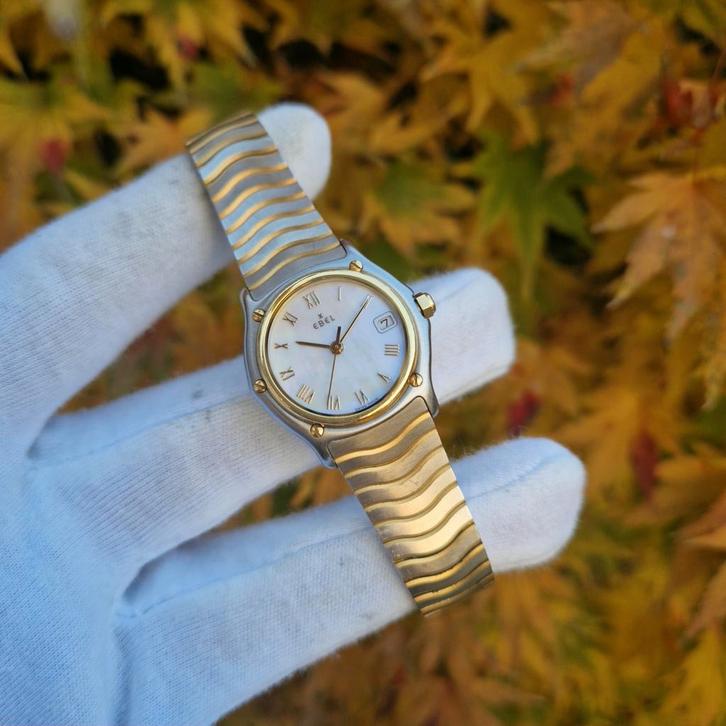 Lunette Ebel Sport Classic en or 18 carats 28 mm 1995, Bijoux, Sacs & Beauté, Montres | Femmes, Or, Or, Enlèvement ou Envoi