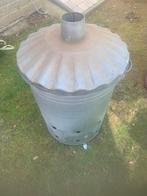 GEGALVANISEERDE STALEN TUINVERBRANDINGSOVEN IN GOEDE STAAT, Tuin en Terras, Ophalen, Zo goed als nieuw