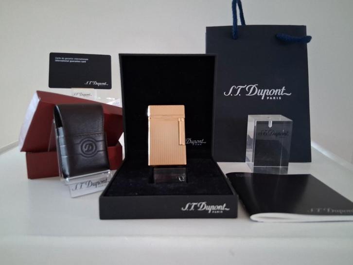 Dupont Aansteker L2  Verguld Goud Kleur PING Geluid ZGAN, Verzamelen, Rookartikelen, Aanstekers en Luciferdoosjes, Zo goed als nieuw