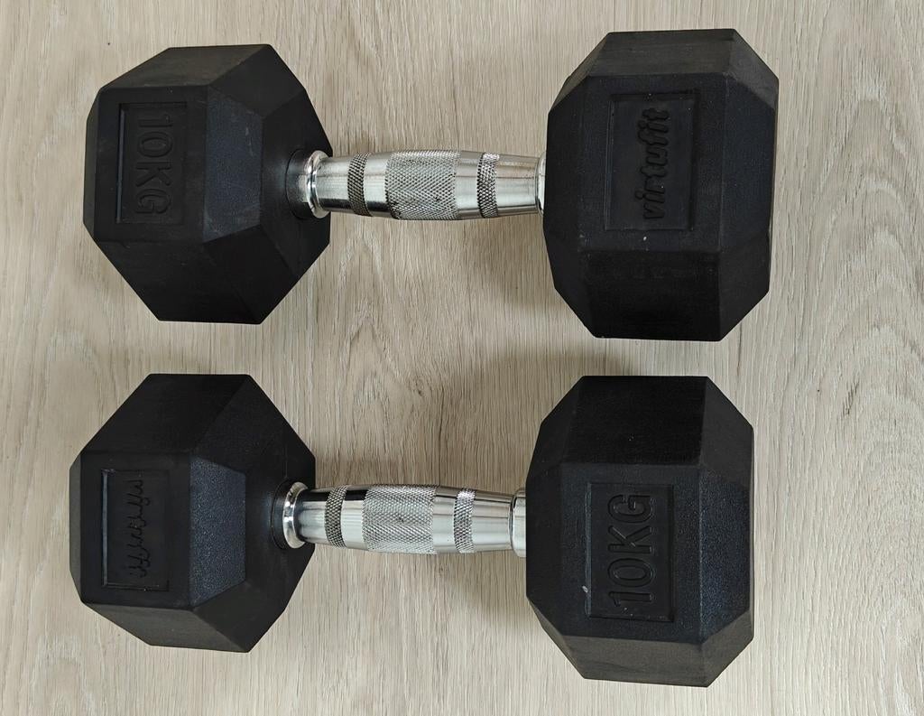 Hexa dumbbell halter set 2x10kg, Ophalen, Zo goed als nieuw, Dumbbell