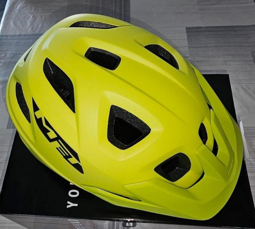Mett Echo Fluo fietshelm 52/57 cm hoofdomtrek, Fietsen en Brommers, Ophalen of Verzenden