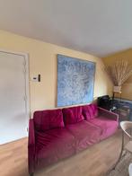 Fauteuil 3 places en velours couleur vin rouge, Maison & Meubles, 200 à 250 cm, Enlèvement, Autres matériaux, Modern