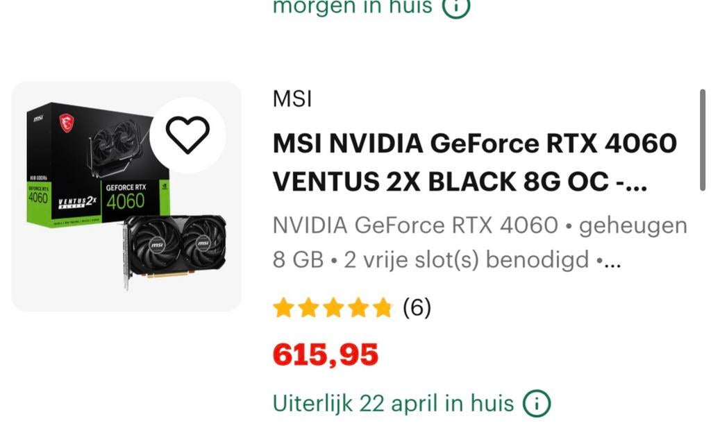 Rtx 4060 ruilen voor radeon kaart, Computers en Software, Desktop Pc's, Ophalen, Zo goed als nieuw