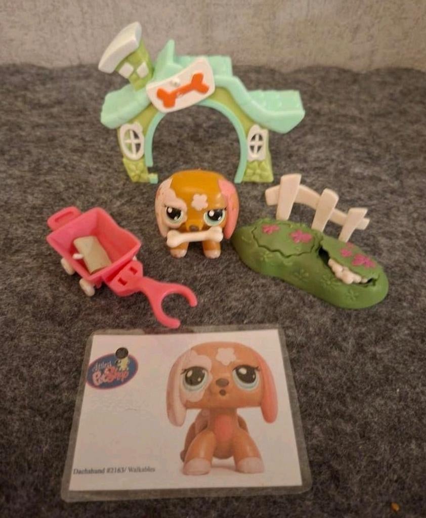 Littlest Pet Shop (LPS) figuur : wandelende teckel #2163, Ophalen of Verzenden