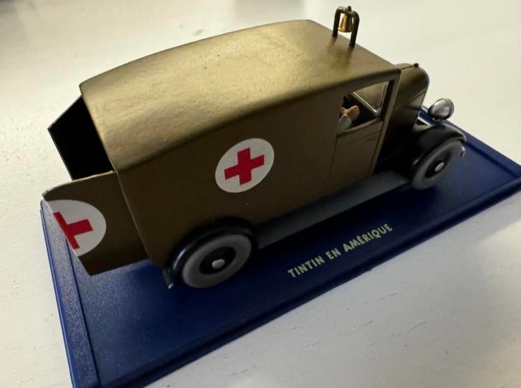 Kuifje auto 1:43 de ambulance Chicago kuifje in amerika, Enlèvement ou Envoi, Tintin, Comme neuf