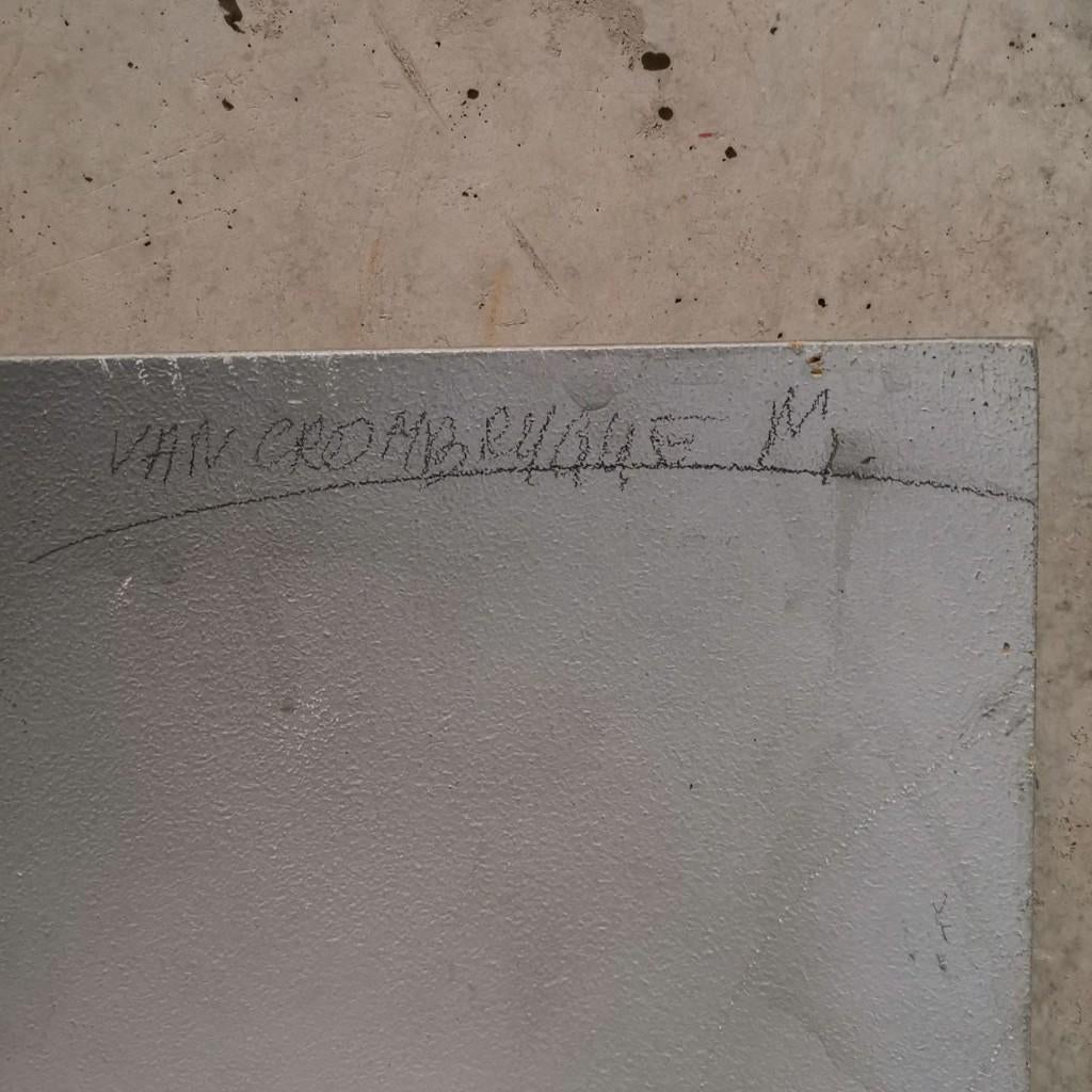 Rue pavée et cimetière (vers 1985-2005) -Mark Van Crombrugge, Antiquités & Art, Art | Peinture | Moderne, Enlèvement