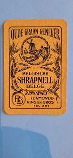Carte à jouer Termonde_Shrapnell genievre_jaune_Tel. 381_160, Enlèvement ou Envoi, Utilisé, Carte(s) à jouer