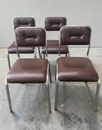lot de 4 chaises vintage des années 1970 industriel, Maison & Meubles, Chaises, Enlèvement, Comme neuf, Métal, Une