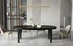 design ovalen donkere tafel meridiani., Huis en Inrichting, Tafels | Eettafels, Ophalen, Rond