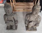 Set natuurstenen oosterse beelden - 60cm hoog, Ophalen, Zo goed als nieuw, Mens