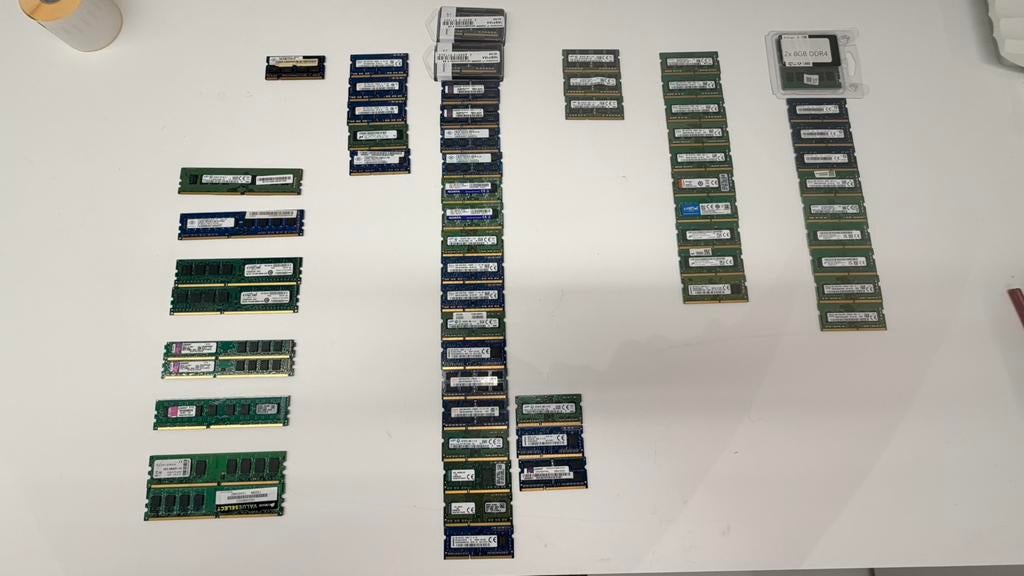 Groot lot RAM, Computers en Software, RAM geheugen, Ophalen of Verzenden, Gebruikt