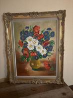 Schilderij acryl op doek getekend P. V.D. Meersch 1964, Enlèvement