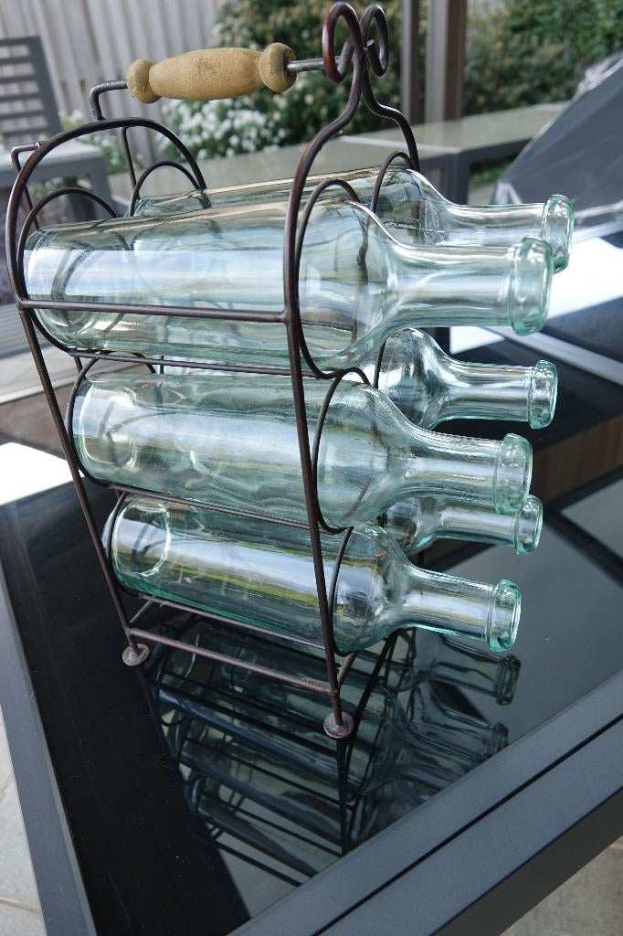 flessenrek met 6 antieke flessen begin 20ste eeuw, Enlèvement