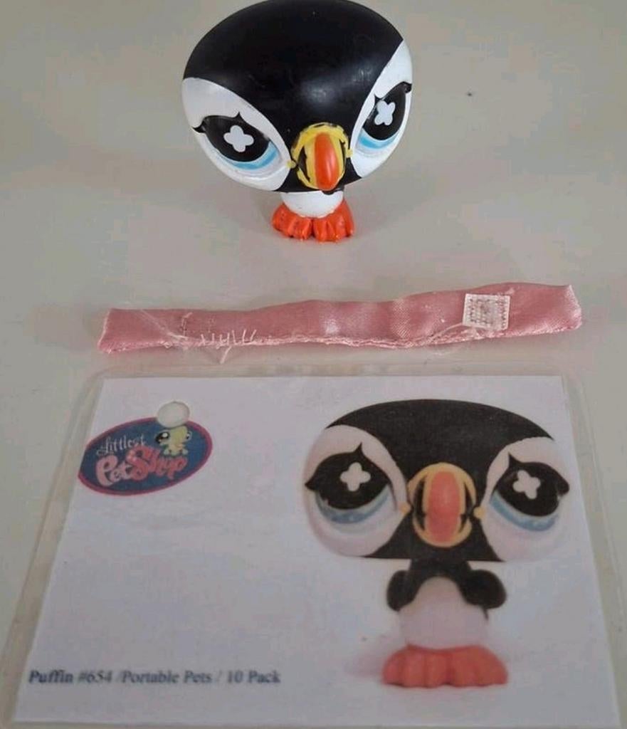 Littlest Pet shop ( LPS) figuur : puffin / pinguin # 654, Ophalen of Verzenden