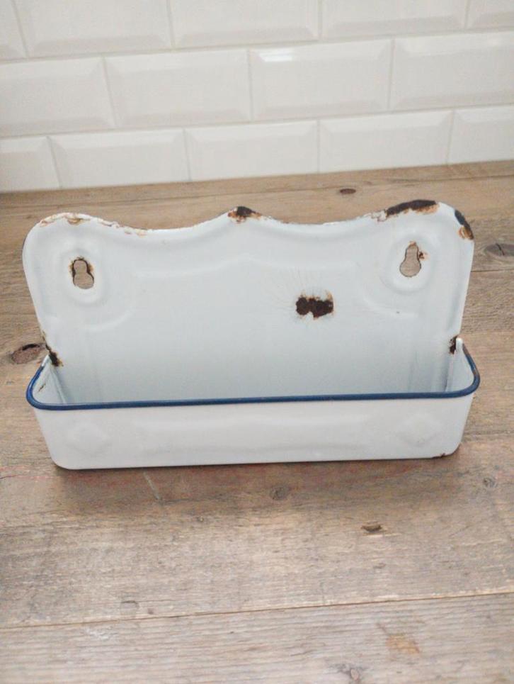 Emaille kammen bakje wit, Antiek en Kunst, Antiek | Email, Verzenden