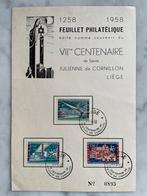 Feuillet timbres expo 58, Ophalen of Verzenden