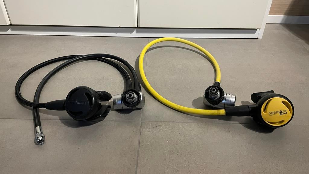 Détendeur DIN Seemann 2 x premier étage, Sports nautiques & Bateaux, Plongée, Enlèvement ou Envoi, Utilisé